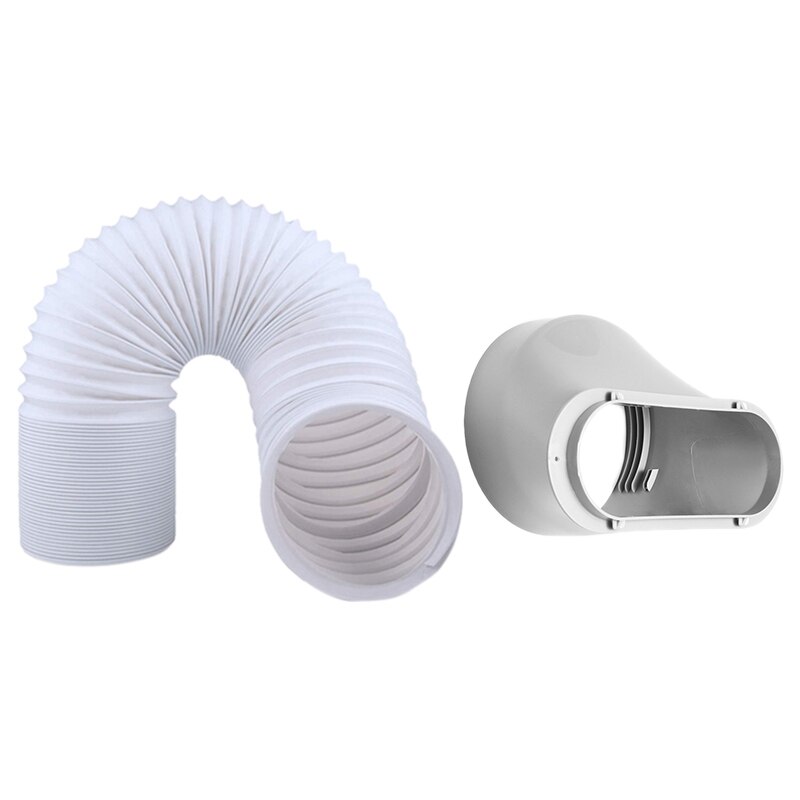 Portable Air Conditioner Exhaust Hose Replacement Tube & Exhaust Duct Interface Set-Hose 5.9 in Diameter 118 in Length: Default Title