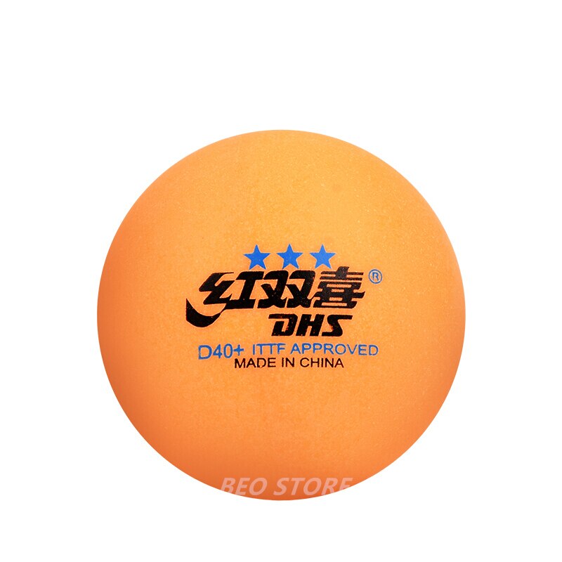 Dhs 3- stjerne  d40+  orange bordtennisbold 3 stjernet materiale syet abs plast poly ping pong bolde