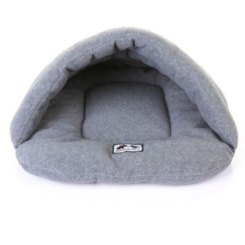 Kjæledyr hund katt hus hule varm myk hule iglo seng kattunge valp hund pute tøffel hus kennel liggeunderlag: Grå / Xs