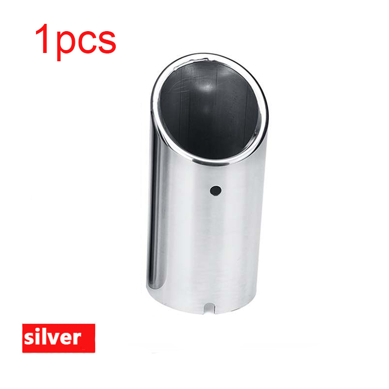 Para Volkswagen Tiguan 2 exclusivo coche estilo 'silenciador de escape de acero punta tubo de cola Trim Auto accesorios 1,4 T: 1 PCS SILVER