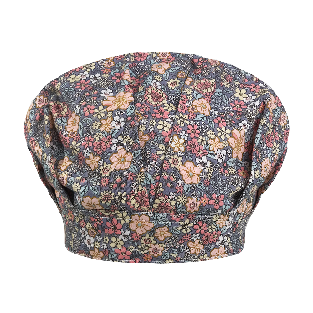 Dyr tegneserie blomsterprint elastisk scrubs hatte dyrebutik laboratorium spa arbejde hat skønhedssalon scrubs fluffy cap: Foto 32004