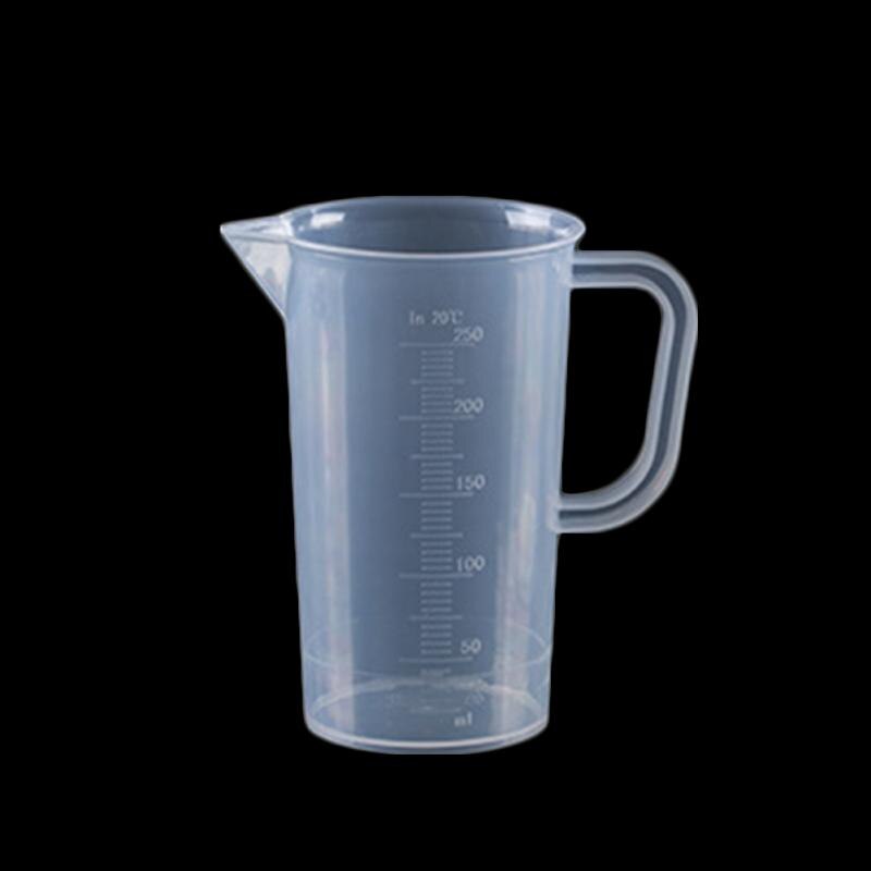 Measure Jug Pour Spout Surface Kitchen Laboratory Measuring Cup Scale Transparent Cooking Tool 20/30/50/300/500/1000ML #1025: 250ml with Handle