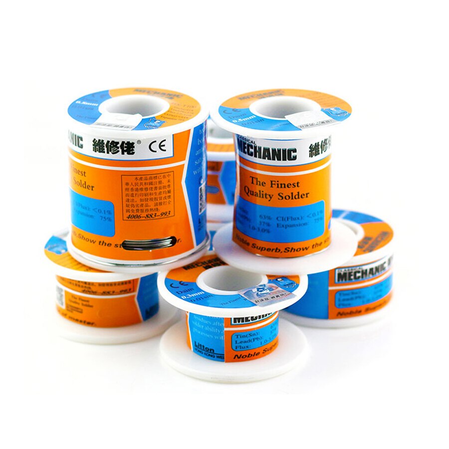 Monteur 50G Soldeer Reel Rosin Core 0.3/0.4/0.5/0.6/0.8Mm Lage Smelten punt Solderen Tin Bga Lassen