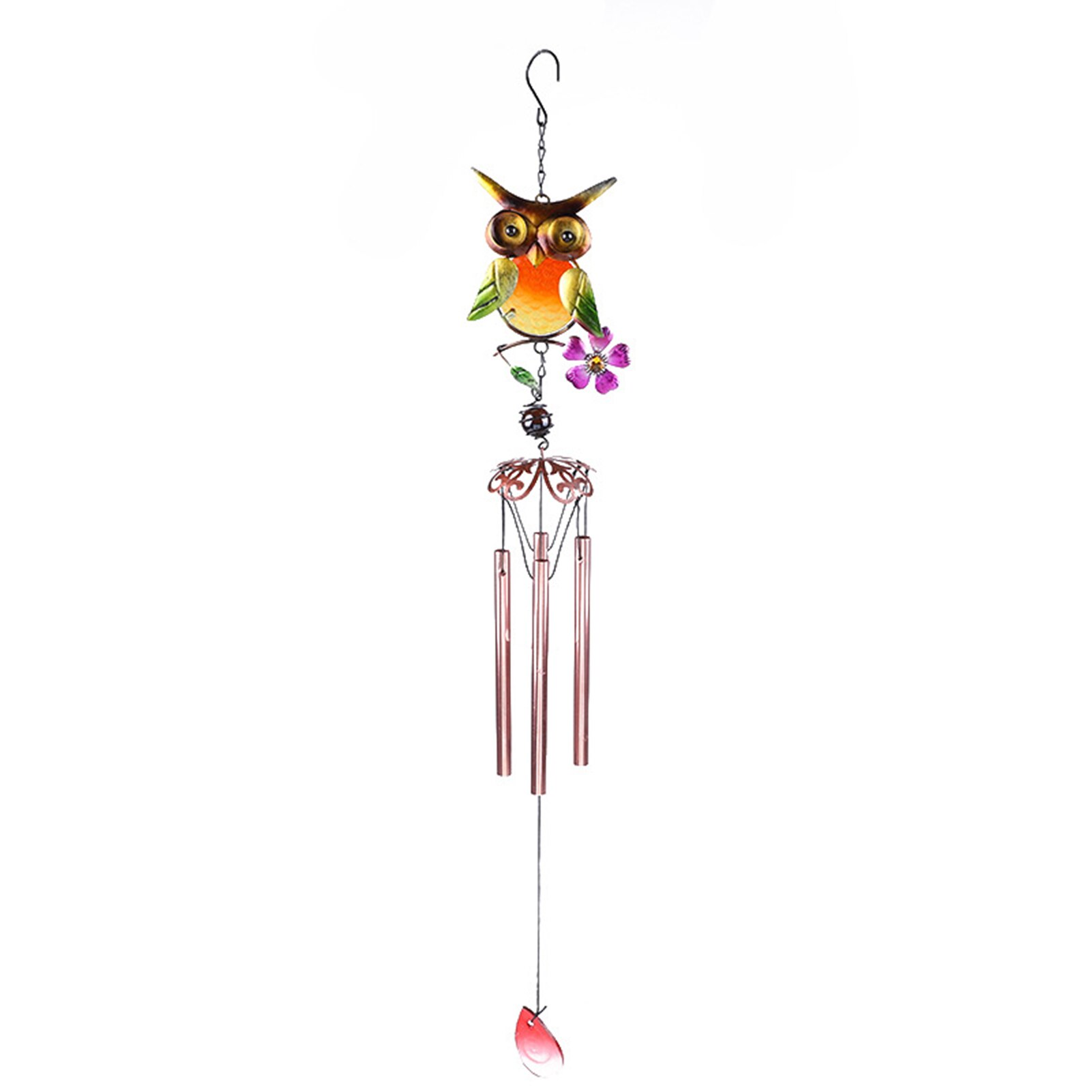 1PCS Metal Wind Chime Owl Wind Chimes Garden Outdoor Decor Hanging Pendant garden decoration wind spinners: B