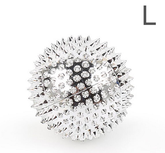 Boule de Massage magnétique, thérapie de la fasciite plantaire, relaxation des doigts, des pieds, du corps, Massage des muscles, soulagement de la pression, outil de santé, 1 paire: Silver L