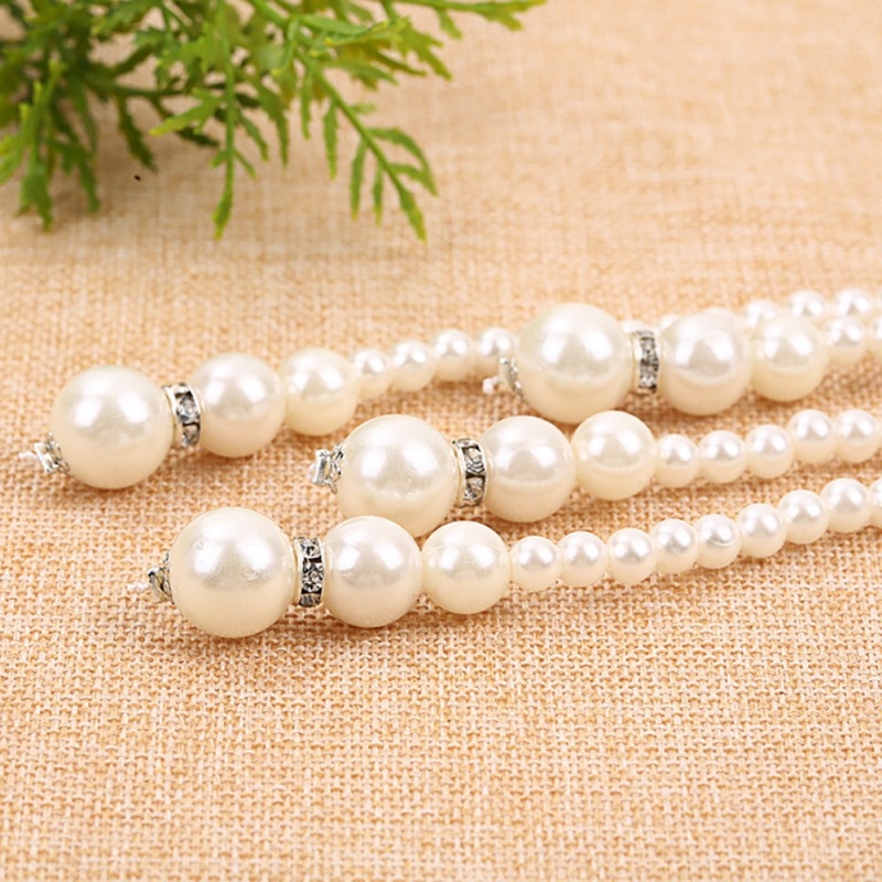 Pearl Decoration Long Multi-layer Strand Necklace Simple Women Korean Style Pendant Necklace