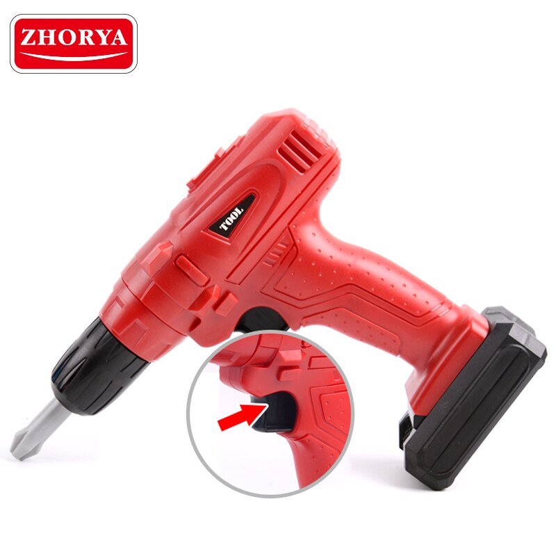 Zhorya 13pz Giochi di imitazione impostato di Strumenti di Riparazione Ragazzi Giocattolo Seghe Cacciavite Modello di Plastica Giocattoli di Simulazione per I Bambini Creatore Regalo