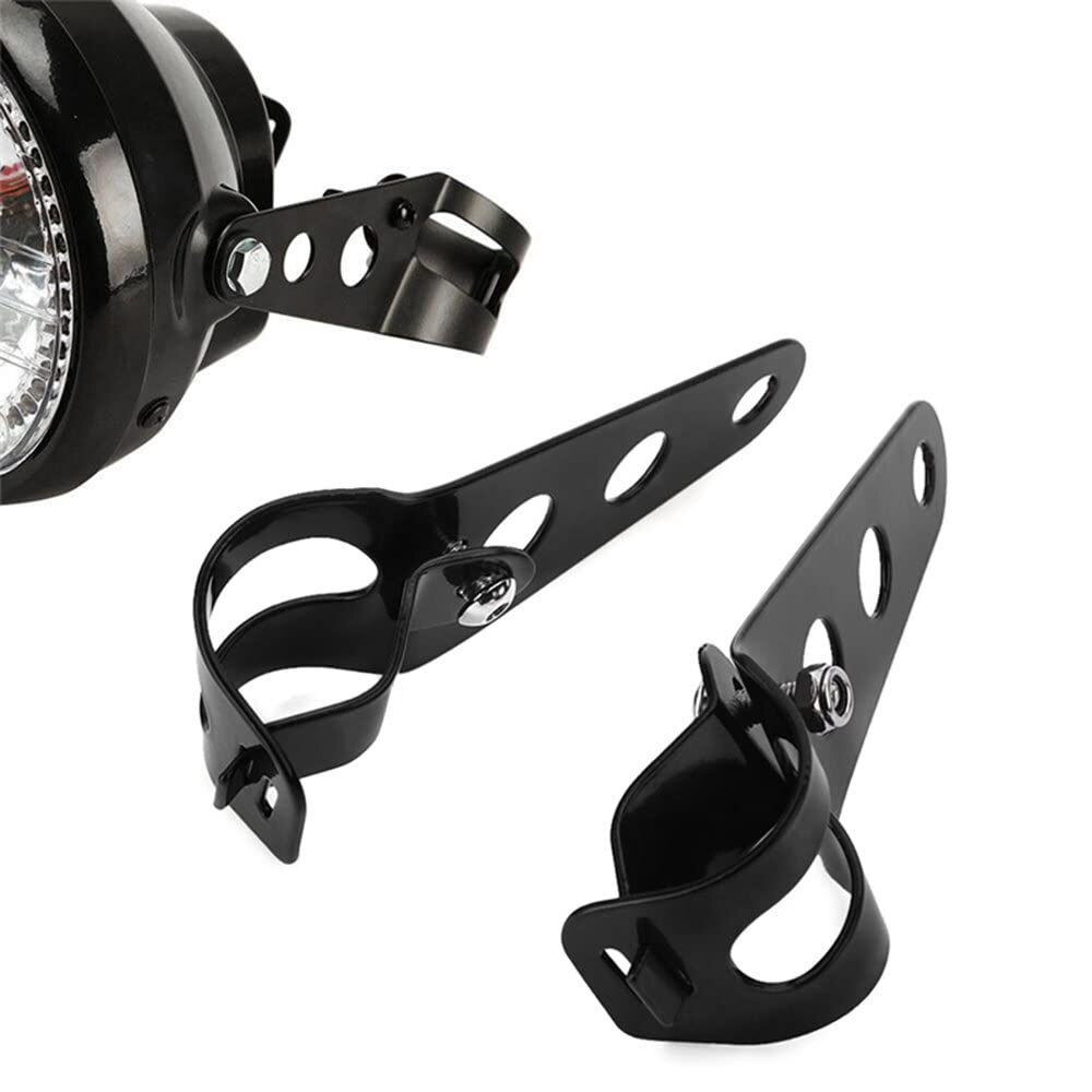 Motorcycle Headlight Mount Bracket Fork Tube Chopper Cafe Racer Lamp Holder Clamp 27-36mm 38-48mm