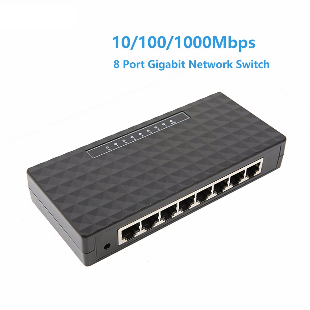 8Port Gigabit Switch Ethernet Smart Switcher High Performance1000Mbps Ethernet Network Switch RJ45 Hub Internet Splitter: 8 Port 1000Mbps