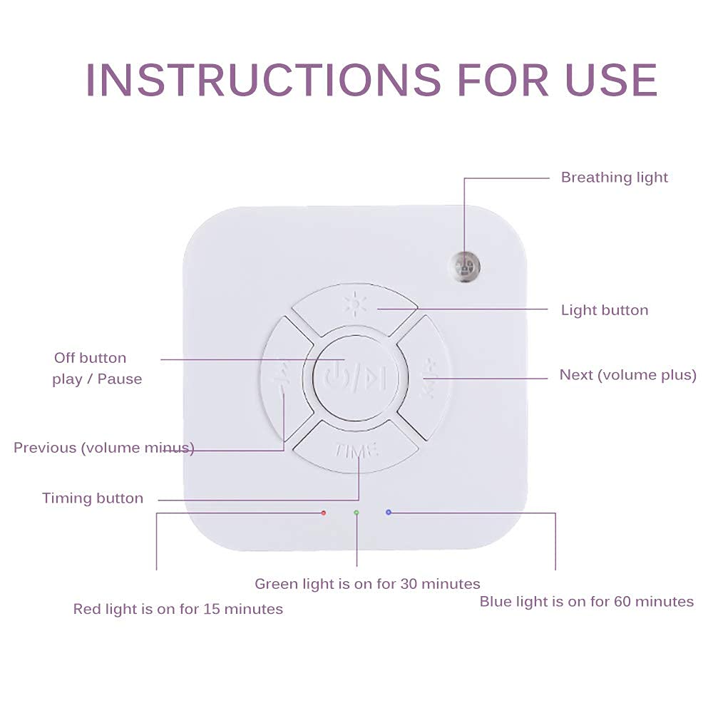 Xiaomi-máquina de sonido de ruido blanco para dormir, dispositivo portátil de relajación, recargable por USB, para viaje en casa y oficina
