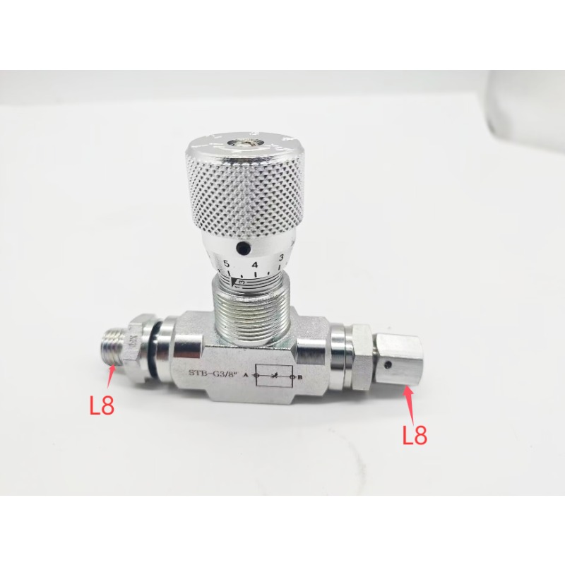 3/8 ” hydraulisk strupningsventil for toveis strømningskontroll, stb -g3/8 l08- kontakt
