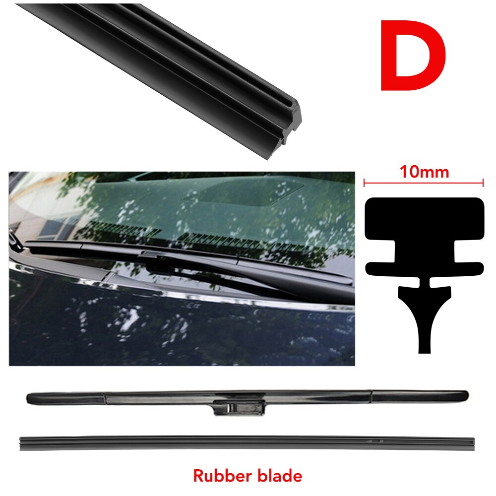 Windscreen wipers Insert Rubber strip Refill Car Accessories for Nissan Qashqai J11 J10 Juke X-Trail T32: 20" / D-10mm wide