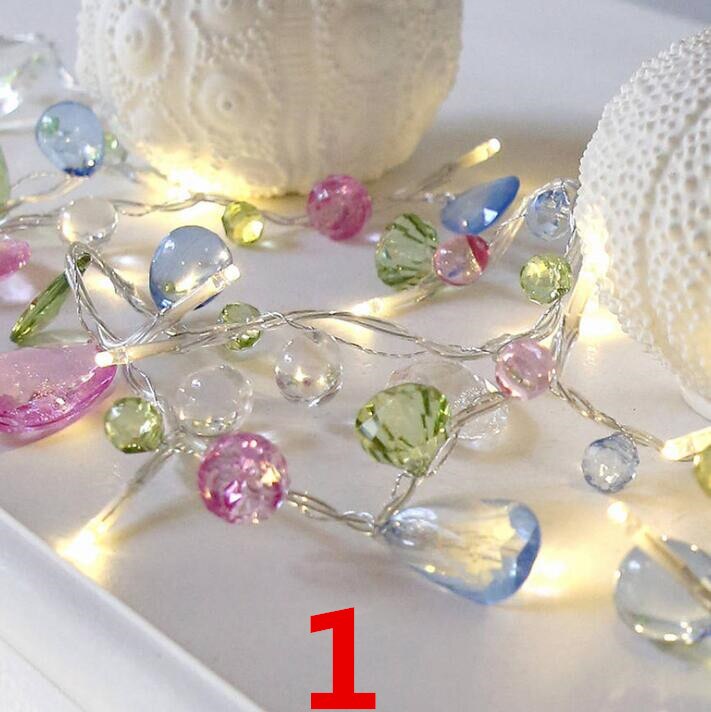 Kristallihelmet valaistus ketju huoneen koristeet tytön sydän makuuhuoneen asettelu riippuvalot tunnelma valaistus merkkijono valot: 1