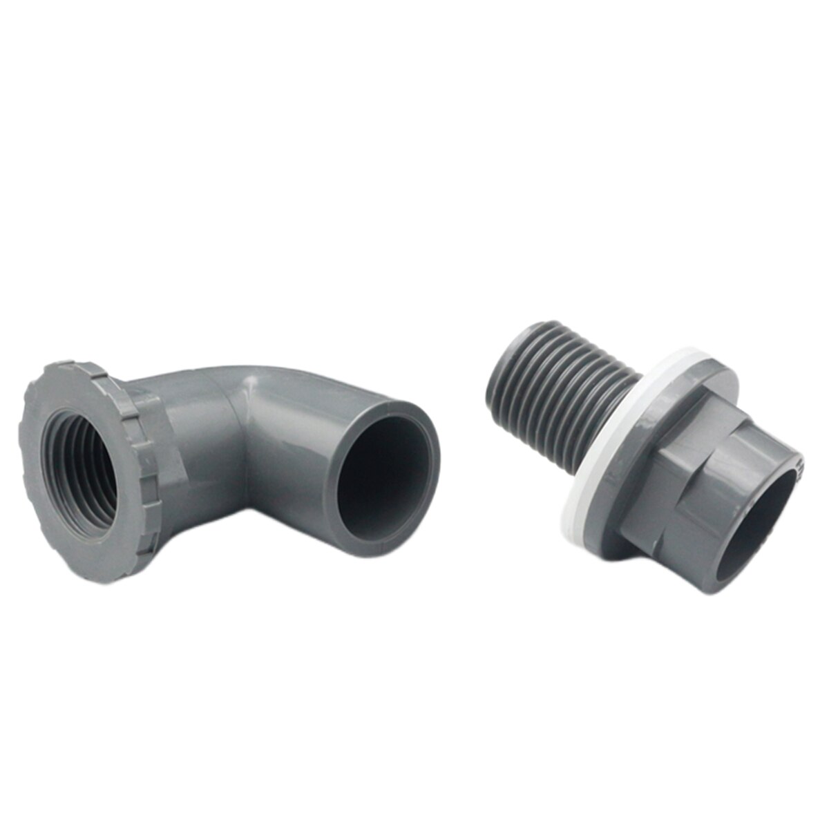 I.D20 25 32 40 50mm PVC 90° Elbow Drainage Connector Fish Tank Overflow Joints Water Inlet Outlet Supply Pipe Drain Fittings