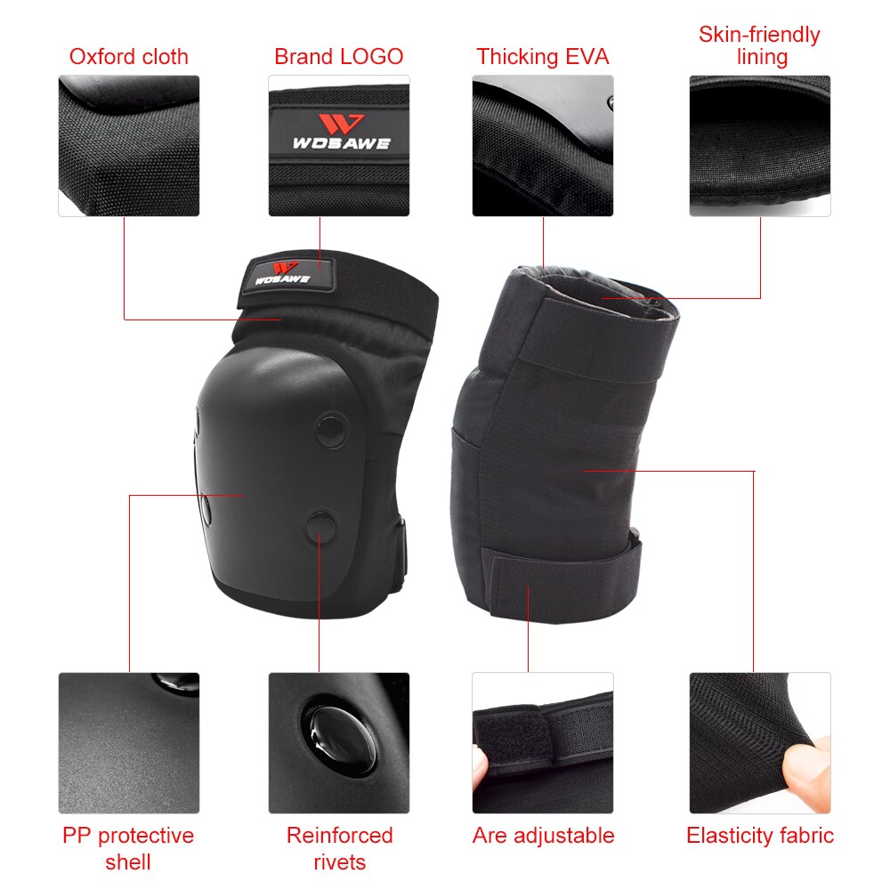 WOSAWE Motorcycle Knee Protector Guard Elbow Pads Snowboard Body protecter Off-Road Protective Plate Gear Elbow Knee Support set