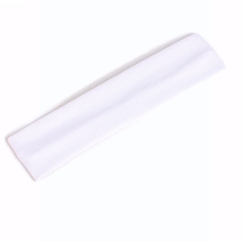 Sport Hoofdband Stretchy Zweetbandjes Workout Hoofdbanden Voor Hardlopen, Training, Yoga: WHITE