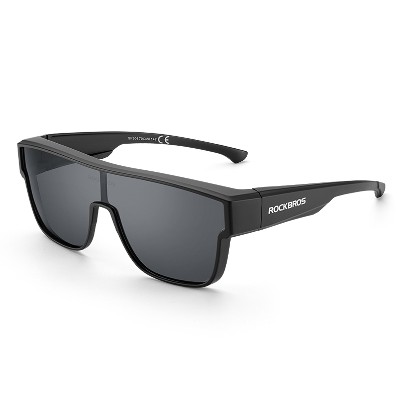 ROCKBROS Polarized Glasses UV400 Protection Wear Sunglasses Portable Men Women for Driving Fishing Hiking Cycling Eyewear: black