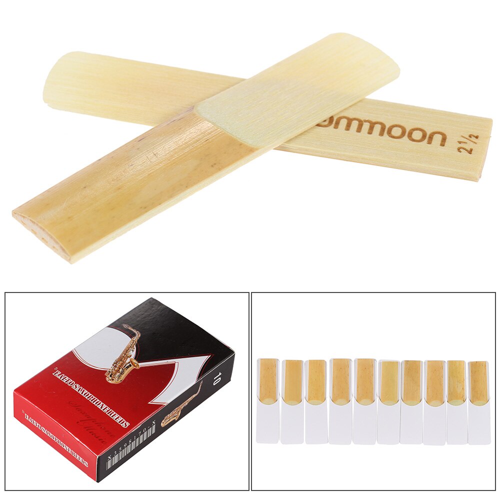 Ammoon – lot de 10 anches de Saxophone en bambou, pour Eb Alto, accessoires de Saxophone, force 2.5/ 3.0