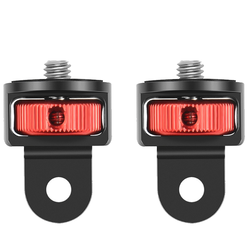 Adaptador de trípode convertidor de tornillo de 1/4 "para Gopro 13 12 11 10 9 8 Insta360 X4 X3 DJI Action 4 5Pro accesorios de montaje de monopié de cámara: Color gris