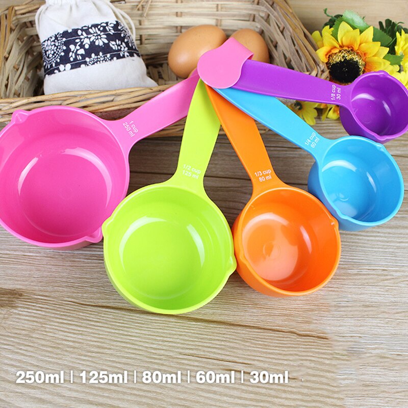 5/10 Pcs Plastic Maatlepels En Maatbekers Keuken Bakken Meetinstrument: spoon