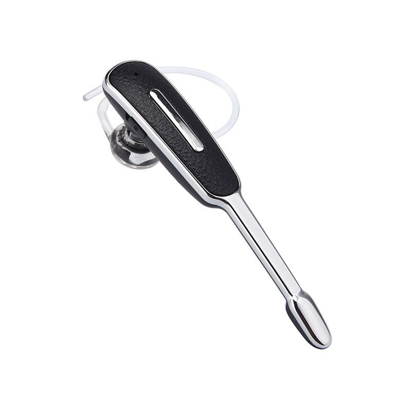 Hm1000 bluetooth-øretelefoner øresnegl håndfri forretningssport headset stereo auriculares med mikrofon til android til ios xiaomi-telefon: Sort sølv