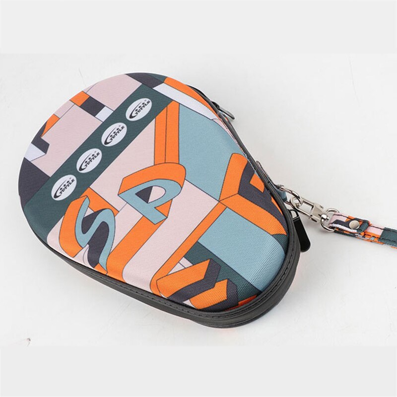 Tuttle Mode Multicolor Patroon Tafeltennis Racket Case Verdikte Duurzaam Ping Pong Bat Paddle Bag Hard Throwproof Draagbare