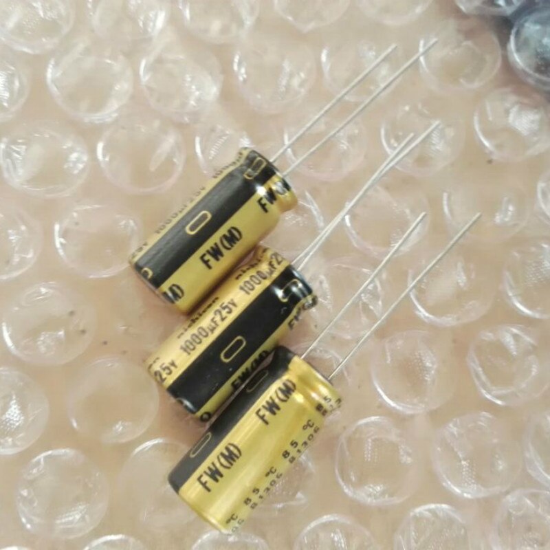 10pcs NICHICON FW 1000UF 25V 10X20MM audio 25V 1000UF Elektrolytische Condensator 25V1000uF filter versterker 1000 UF/25 V