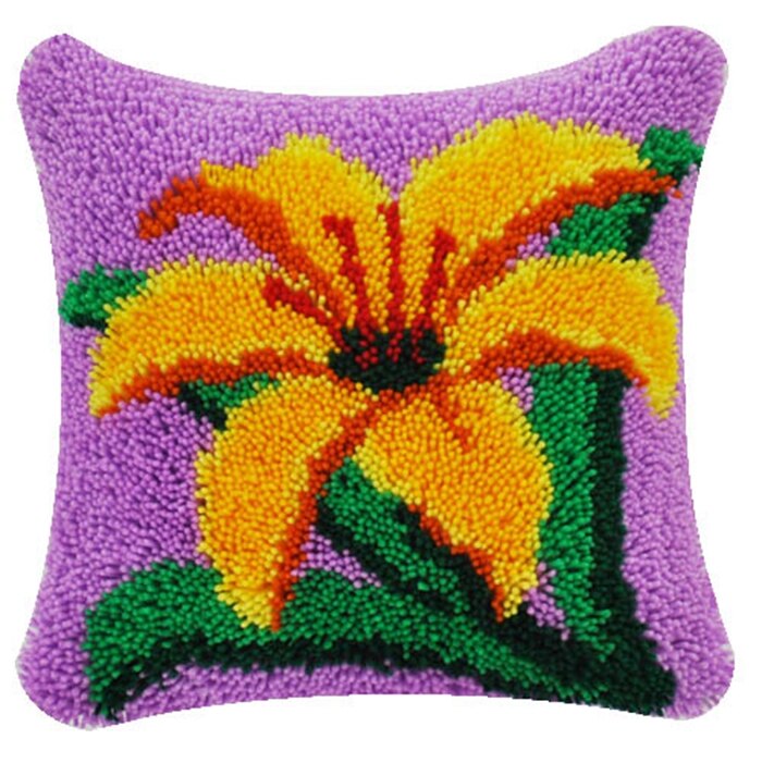 Bloem Klink Haak Smyrna Smyrna Knop Pakket Knoop Kussen Coussin Haak Loquet Klink Haak Kit Knooppakket Tapijt Kussen Heek: W-BZ517-43-43