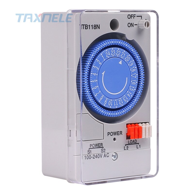 TB118N Mechanical Timer Switch Mini Mechanical Timer Relay Mechanical Timer Switch 230V 60Hz 24 Hours Mechanical Timer Switch