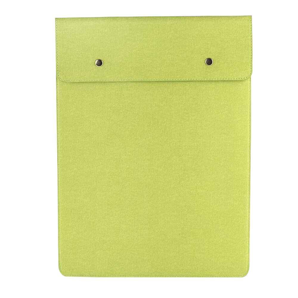 A4 File Pouch Document Bag PU Leather Portfolio Contract Invoice Bill Storage Organizer for Office School Supplies: green