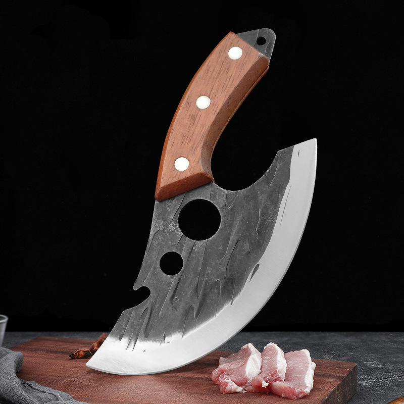 Cuchillos de cocina pequeños para forjar, cuchillo para deshuesar, cuchillo de anillo, cuchillo de cocina, cuchillo machete pequeño para matar pescado, cuchillo para cortar