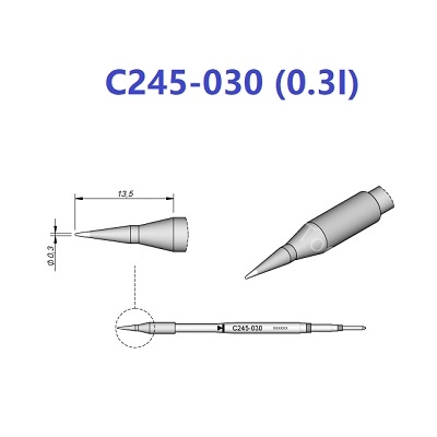 MasterXu Original for JBC C245 Tips C245-945/029/030/034/789 Soldering Iron Curve Sharp Blade Head Set T245 Handle Station A9: C245 030