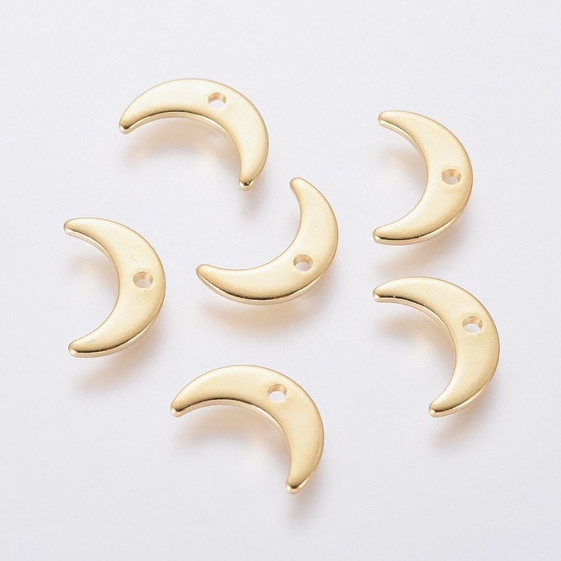 Abalorios de acero inoxidable 304 para fabricación de joyas, accesorio para hacer joyas DIY (mariposa, corazón, flor, llave, Luna, nota Musical, anillo, Estrella redonda plana), 5 ~ 20 piezas