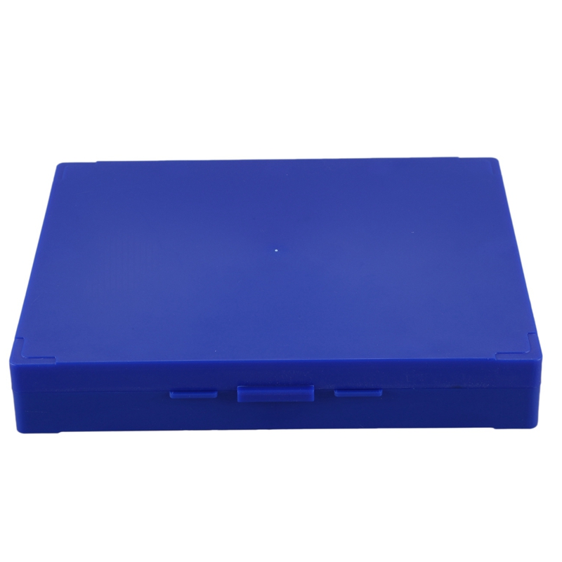 2X scatola per microscopio per vetrini per microvetrini 100 in plastica blu reale