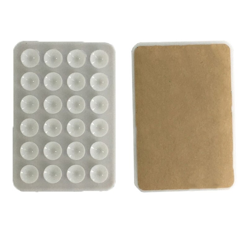 Mobiele Telefoon Diy Siliconen Sucker Pad Backed 3M Sticker Zuignap Voor Mobiele Telefoon Lijm Siliconen Sucker Pad Voor vaste: White