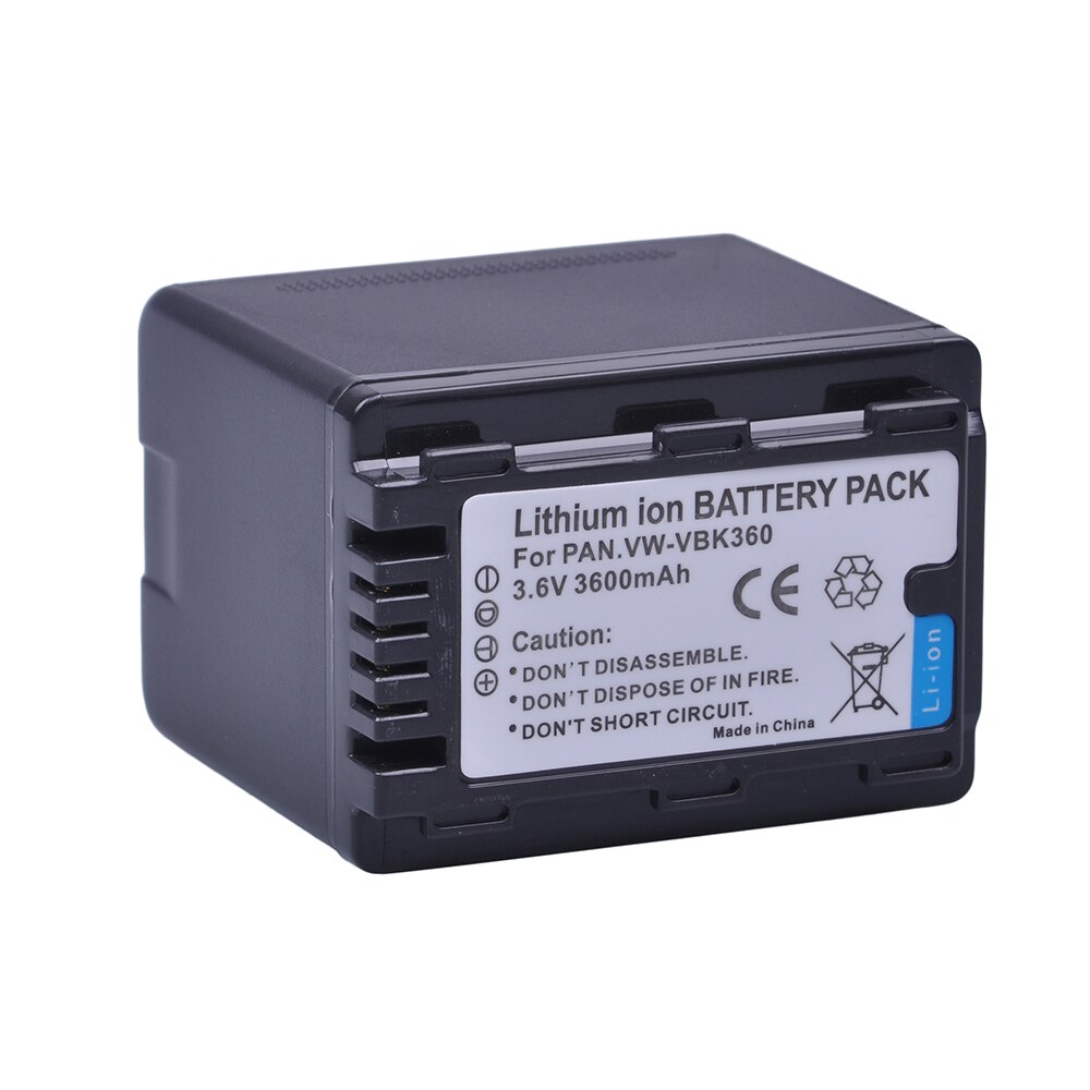 VW-VBK360 VBK360 Battery for Panasonic HC-V10, HC-V100, HC-V100M, HC-V500, HC-V500M, HC-V700, HC-V700M, HDC-HS60, HDC-HS80
