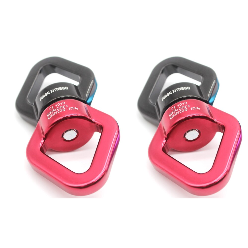 Kletter Wirbel Rotator - 30KN 3000kg - Sicherheitsgerät für Fels Klettern Outdoor: Rot Schwarz