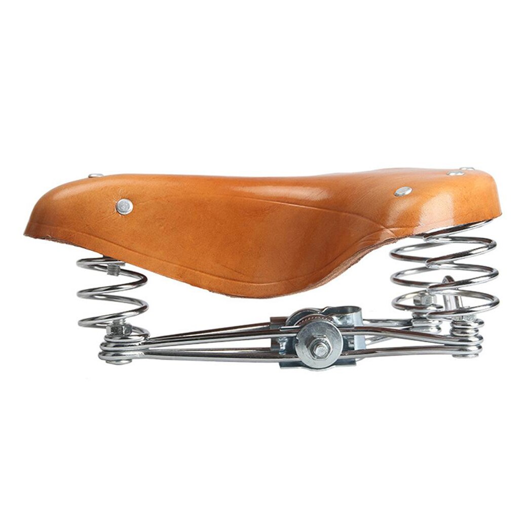 Sillín de bicicleta clásico Retro de estilo Vintage, asiento de bicicleta de montaña, asiento de bicicleta de carretera, asiento de bicicleta de señora, cómodo asiento de cuero de vaca