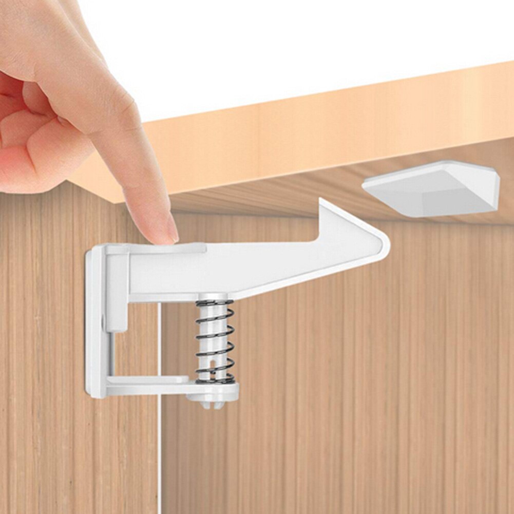10 Stuks Baby Veiligheid Onzichtbare Beveiliging Ladeslot Geen Ponsen Kinderen Bescherming Kast Kastdeur Lade Veiligheid Sloten