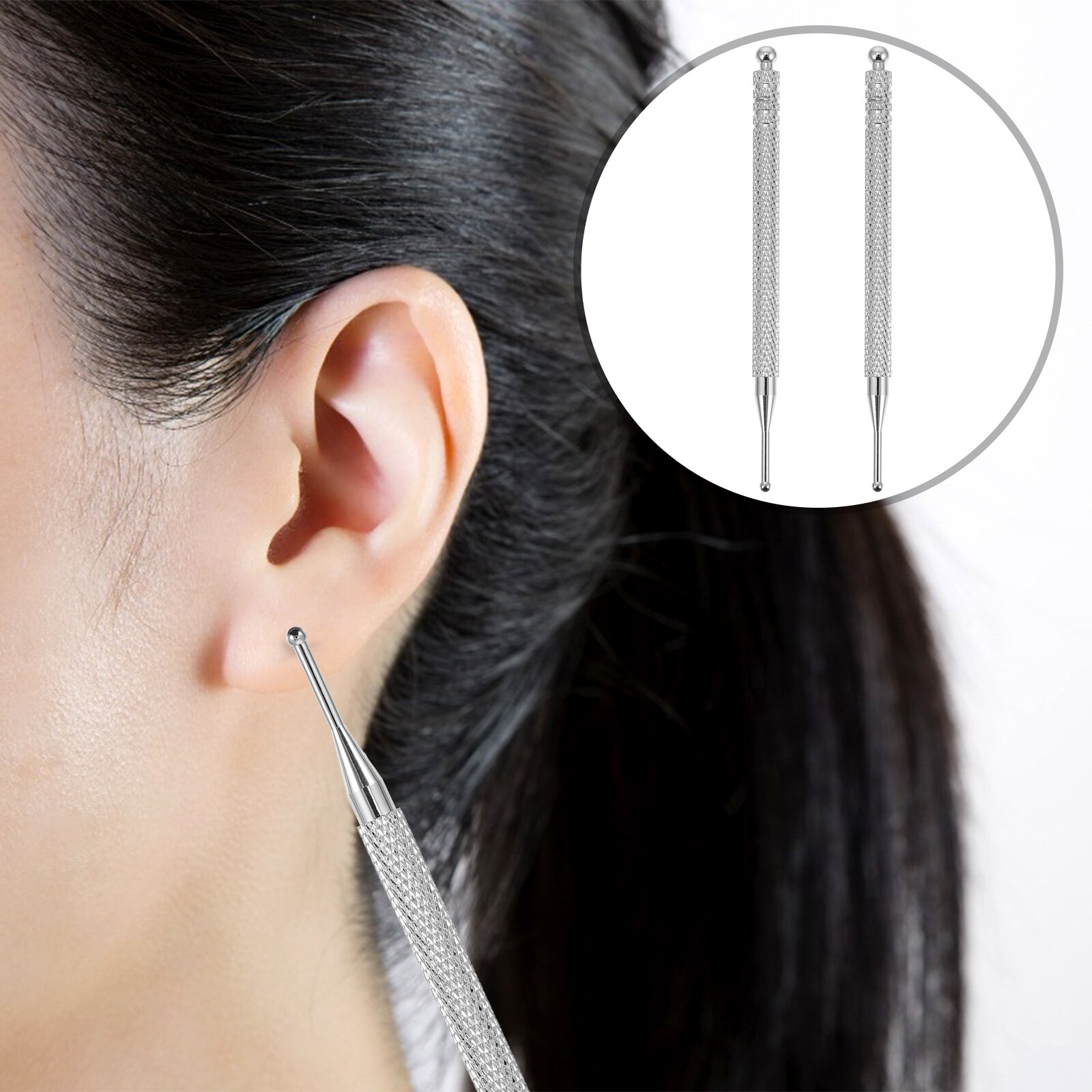 2 Stuks Ear Punt Sonde Acupressuur Pen Lente Staaf Oor Punt Stimulator