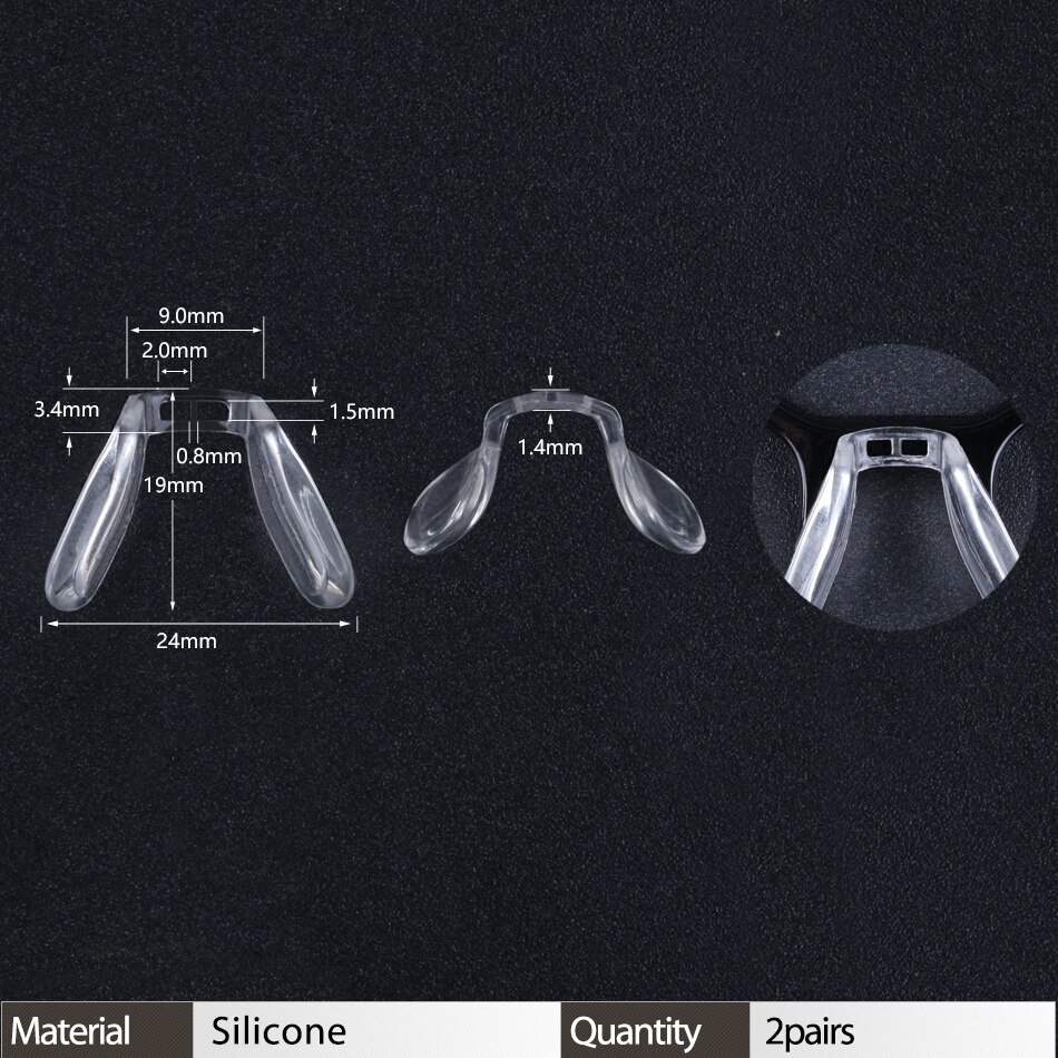 Brillen Zadel Brug Bril Brug Riem Neus Pads Zachte Siliconen Anti-Slip Nosepads Schroef-In Bril Neus stuk: B-3 2p
