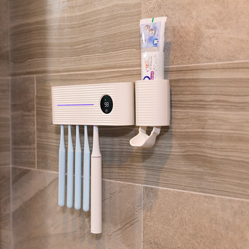 Youpin Sothing Zahnbürsten-Sterilisatorhalter - UV-Licht, Antibakteriell, Automatischer Zahnpasta-Spender