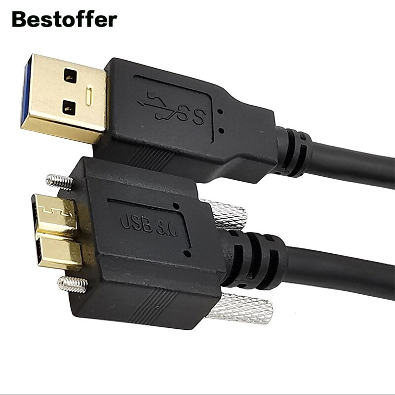 Hoge Snelheid 5Gbps Usb 3.0 A Male Naar Micro B Male Vergulde Datakabel 0.3 Meter / 1 Meter / 1.8 Meter