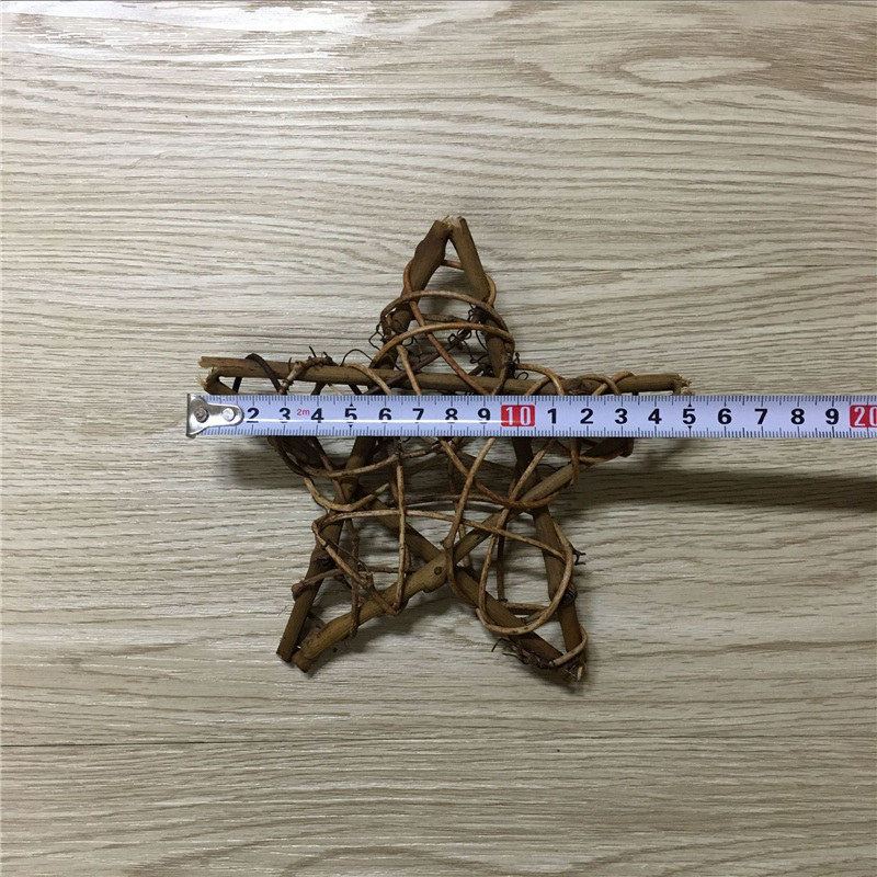 1pc Weihnachten Dekoration 10-30cm Weihnachten Party Hochzeit Kränze Dekoration Girlande Material Rattan Kranz Bauernhaus: Star 15cm