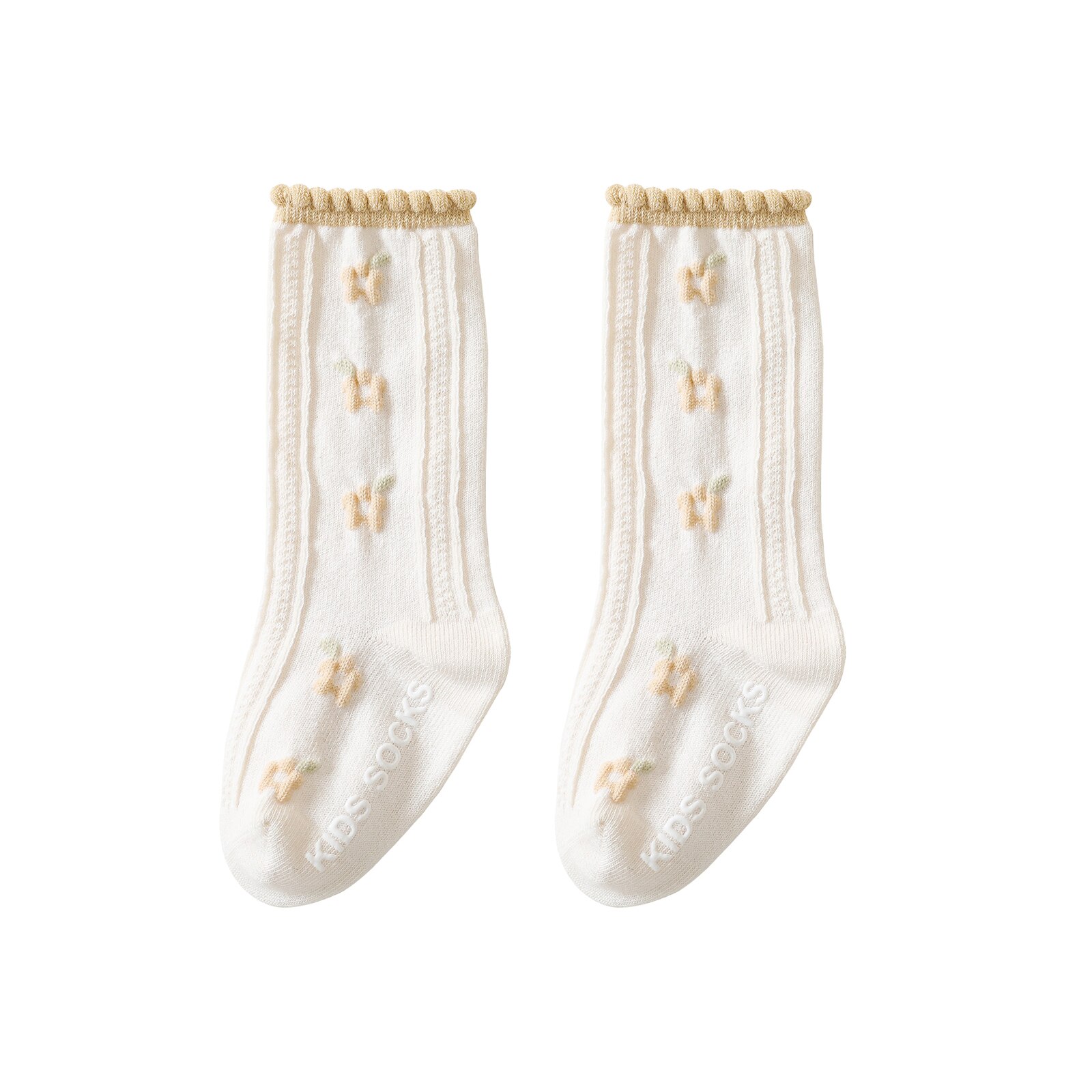 Kids Meisjes Casual Kousen Borduren Bloem Patroon Siliconen Dot Antislip Bloem Kousen 0-5Years Oude: A / 3-5Years Old