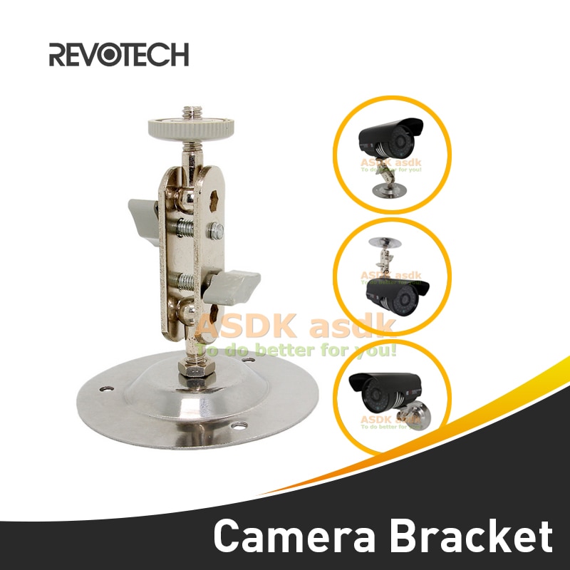 Silver Metal Wall Mount Bracket Stand Monitor Installation Holder for CCTV Security Camera