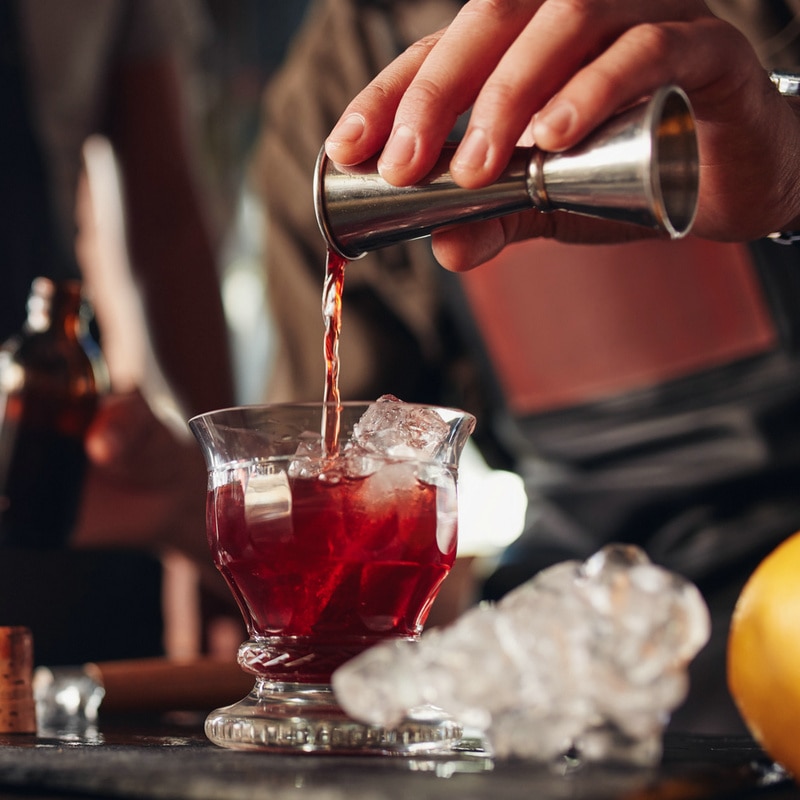 Rustfrit stål bar vin cocktail shaker jigger enkelt dobbelt shot drink mixer vin skænke måler kop bar værktøj 2 størrelse
