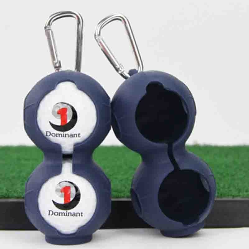 Golf silicone ball cover 2 pieces of golf accessories golf silicone protective cover can be hung on the belt: Blue