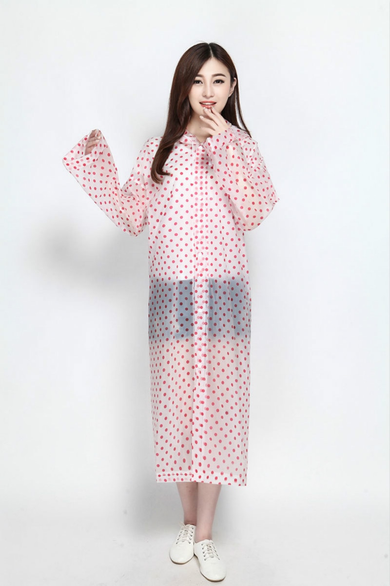 Portable Outdoor Transparent Raincoat Women Men Rain Coat Waterproof Disposable Hooded Ponchos Plastic Rain Cover: Red