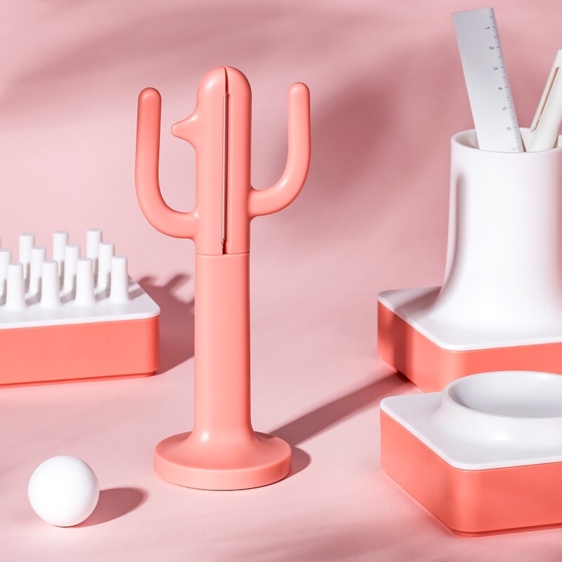 Cute Scissors Cactus Shape Decorative Kawaii Scissors Office Desktop Standing Paper Scissors Stationery